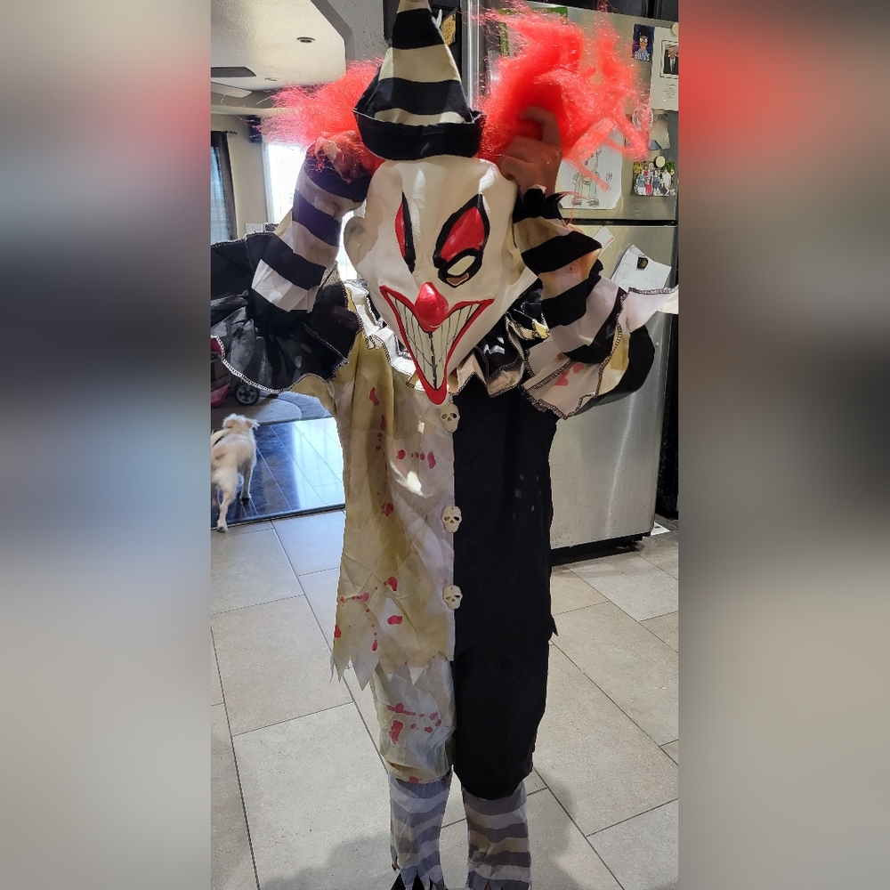 Boys Glow-in-the-Dark Carnival Nightmare Clown Costume